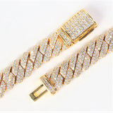Gold Plated Hip Hop Moissanite Diamond Cuban Chain