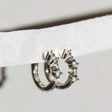 Lab Created Moissanite Diamond Round Cut Hoop Earring