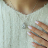 Double Halo Pear Cut Moissanite Diamond Pendant For Her