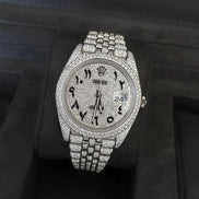 Iced Out Arabic Dial Full Moissanite Hip Hop Wrist Watch