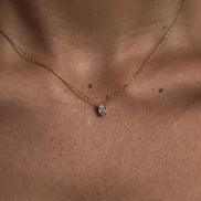Solitaire Oval Cut Lab Created Claw Prong Pendant Christmas Gift
