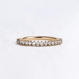 VVS1 Moissanite Diamond Round Cut Wedding Band For Women