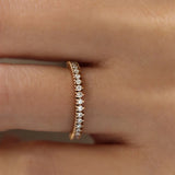 VVS1 Moissanite Diamond Round Cut Wedding Band For Women