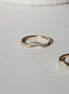 Curved Style VVS1 Moissnaite Round Cut Wedding Band