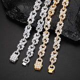 Round Cut Moissanite Infinity Style Hip Hop Chain