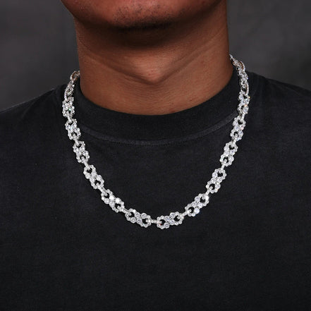 Round Cut Moissanite Infinity Style Hip Hop Chain