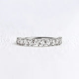 Pear & Round Cut Moissanite Half Eternity Wedding Ring