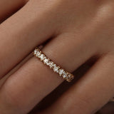 Pear & Round Cut Moissanite Half Eternity Wedding Ring