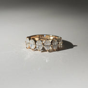 Oval Cut Six Stone D Color Moissnaite Diamond Band