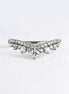 Round Cut Curved Style Unique Moissanite Wedding Band