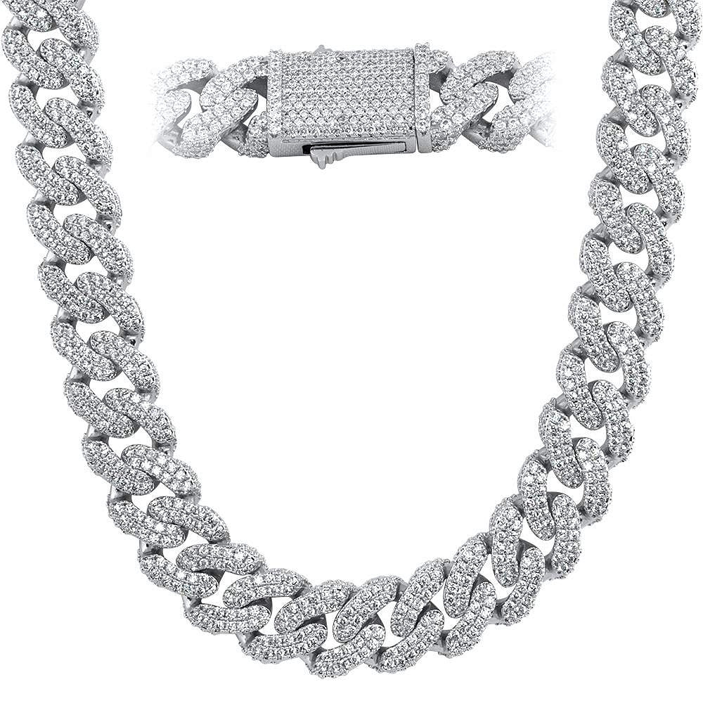 Moissnaite Diamond 925 Silver Cuban Chain
