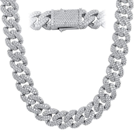 Moissnaite Diamond 925 Silver Cuban Chain