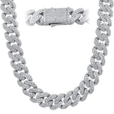 Moissnaite Diamond 925 Silver Cuban Chain