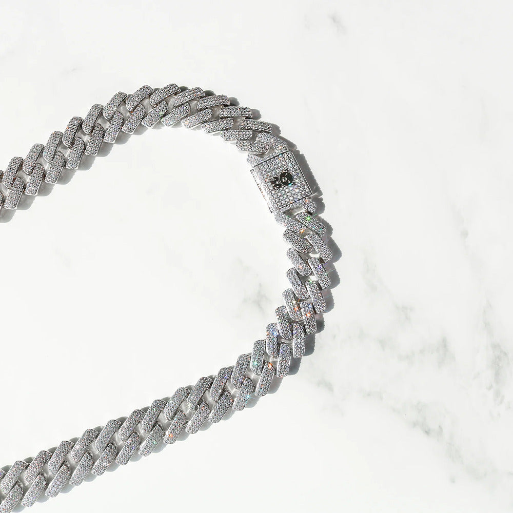 Miami Iced Out Moissanite Hip Hop Cuban Jewelry