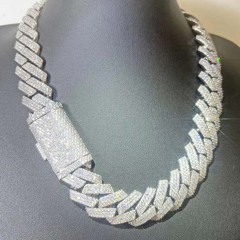 D Color Moissanite Hip Hop Chain For Men's