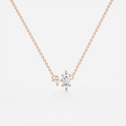 D Color Moissanite Marquise & Round Cut Toi Et Moi Fancy Pendant