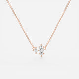 D Color Moissanite Marquise & Round Cut Toi Et Moi Fancy Pendant