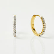 Round Cut Moissanite Hoop Lever Back Earring For Women
