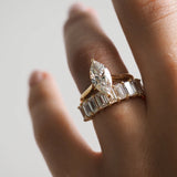 Moissnaite Emerald Cut Diamond Wedding Band For Women