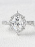 Oval Cut  Moissanite Vintage Engagement Ring