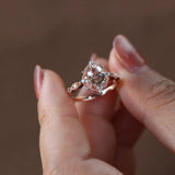 Oval Cut  Moissanite Vintage Engagement Ring