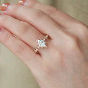 Oval Cut  Moissanite Vintage Engagement Ring