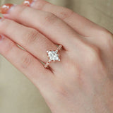 Oval Cut  Moissanite Vintage Engagement Ring