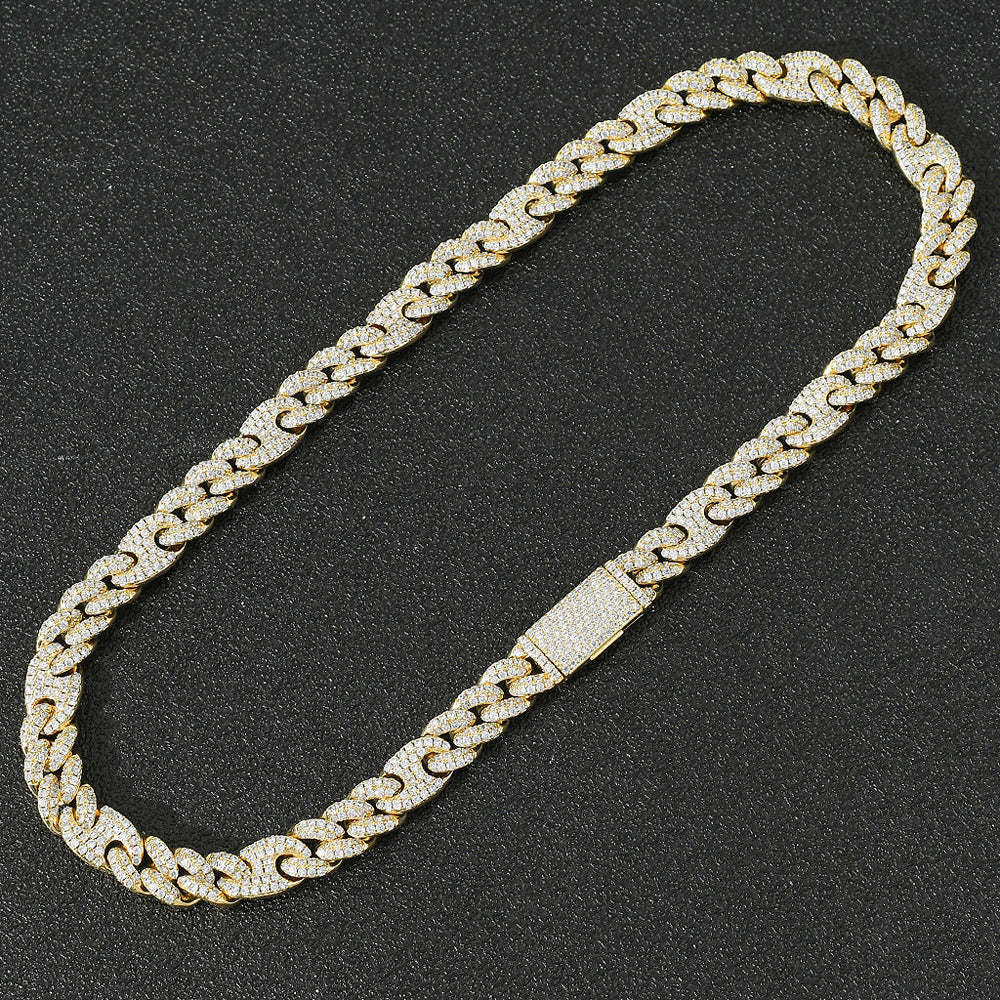 Thick Pig Nose Moissanite Diamond Miami Cuban Chain