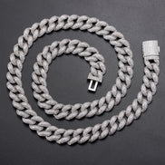 Iced Out Moissanite Luxury Hip Hop Cuban Chain For Him