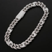 VVS1 Clarity Moissanite Pig Nose Cuban Linked Chain