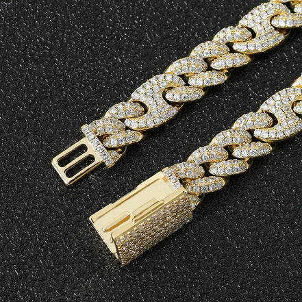 Thick Pig Nose Moissanite Diamond Miami Cuban Chain