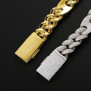VVS1 Clarity Moissanite Pig Nose Cuban Linked Chain