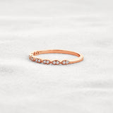 Pear Shape Round Cut Moissnaite Antique Style Wedding Band