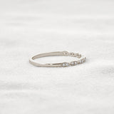 Pear Shape Round Cut Moissnaite Antique Style Wedding Band