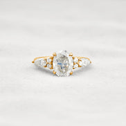 Moissanite Oval Cut Vintage Engagement Ring For Women
