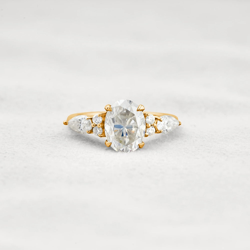 Moissanite Oval Cut Vintage Engagement Ring For Women