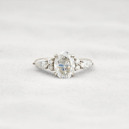 Moissanite Oval Cut Vintage Engagement Ring For Women