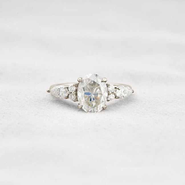 Moissanite Oval Cut Vintage Engagement Ring For Women