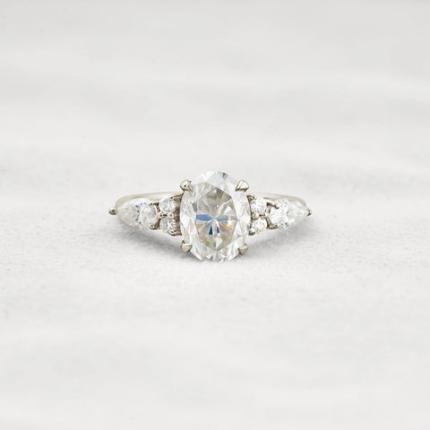 Moissanite Oval Cut Vintage Engagement Ring For Women