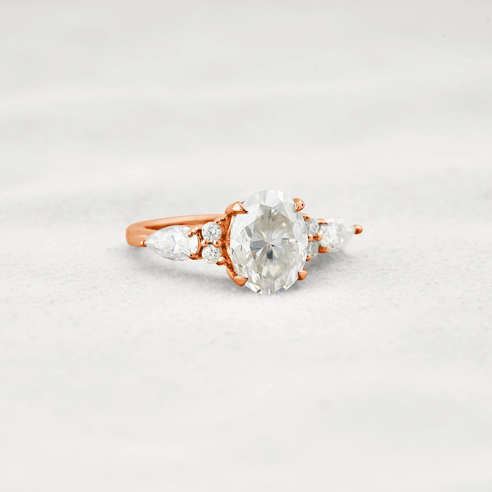 Moissanite Oval Cut Vintage Engagement Ring For Women