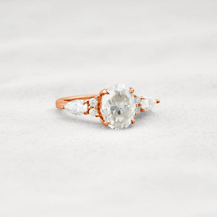 Moissanite Oval Cut Vintage Engagement Ring For Women
