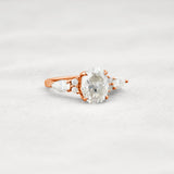 Moissanite Oval Cut Vintage Engagement Ring For Women