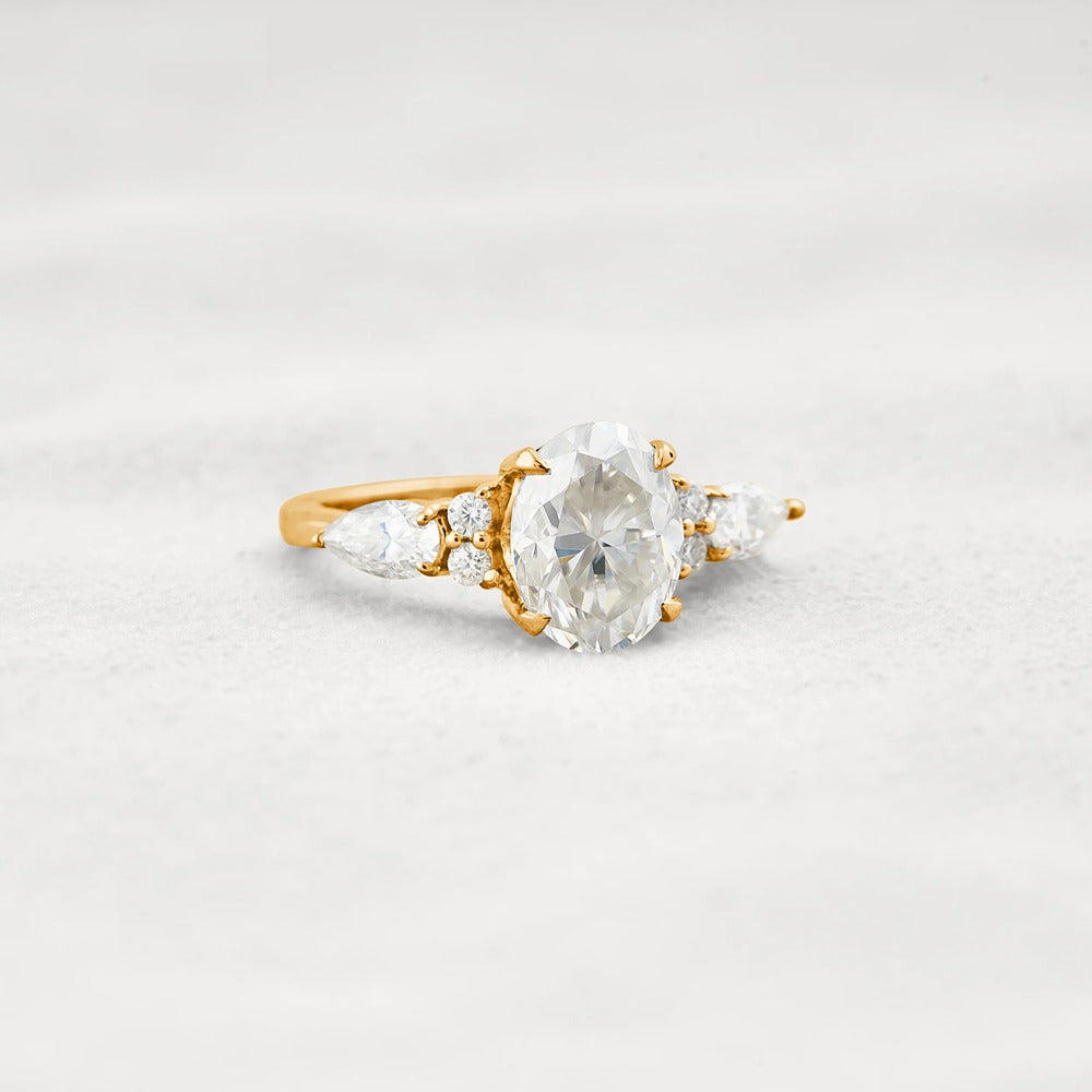 Moissanite Oval Cut Vintage Engagement Ring For Women