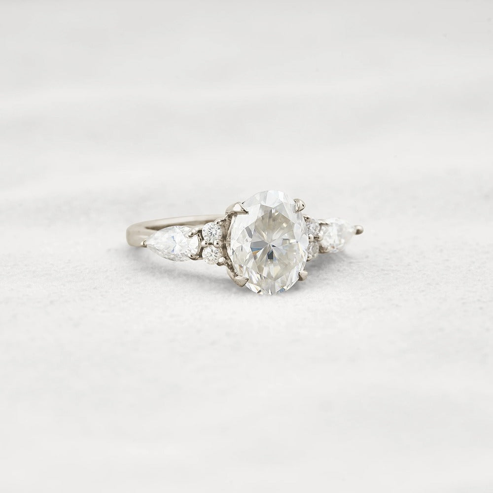 Moissanite Oval Cut Vintage Engagement Ring For Women