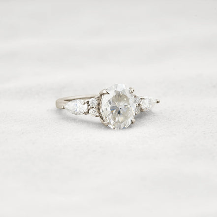 Moissanite Oval Cut Vintage Engagement Ring For Women