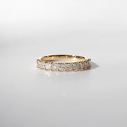 Princess Cut Half Eternity Wedding Band