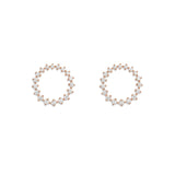 Round Cut Moissanite Circle Shape Party Were Stud Earring
