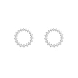 Round Cut Moissanite Circle Shape Party Were Stud Earring