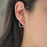 Round Cut Moissanite Circle Shape Party Were Stud Earring