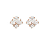 Pear & Asscher Cut Moissnaite Stud Earring Gift For Girls